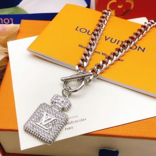 Louis Vuitton Signature Lock Chain Necklace