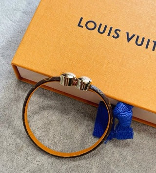 Louis Vuitton Monogram Leather Cuff Bracelet