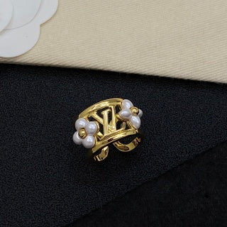 Louis Vuitton Blossom Pearl LV Initial Ring